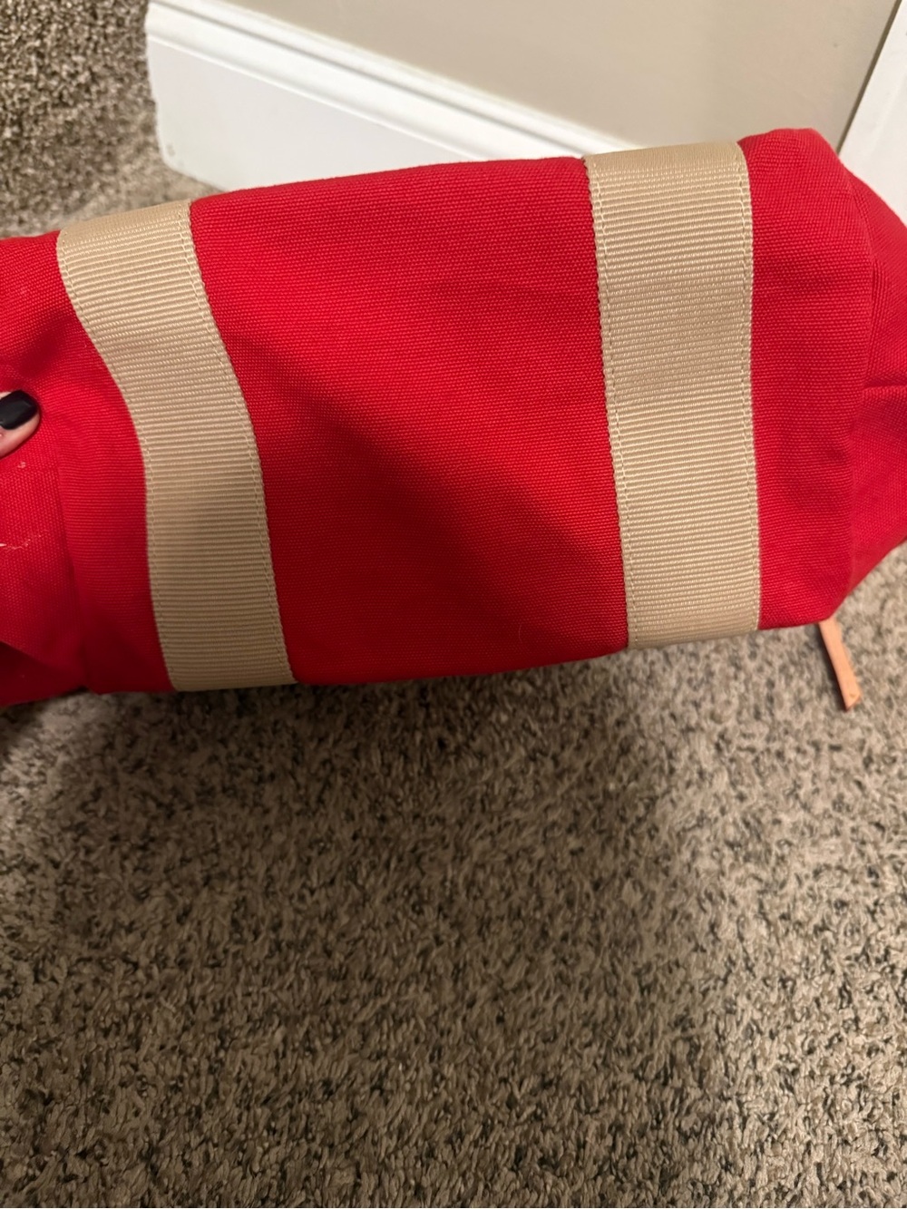 Dooney & Bourke Red Canvas carryall 28 - Picture 2 of 5